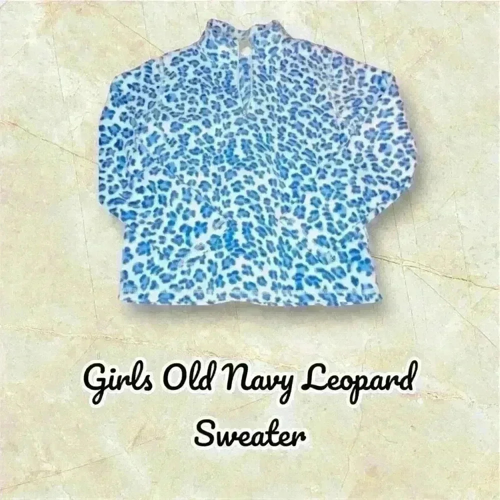 Girls Old Navy Leopard Sweater - Picture 1 of 3